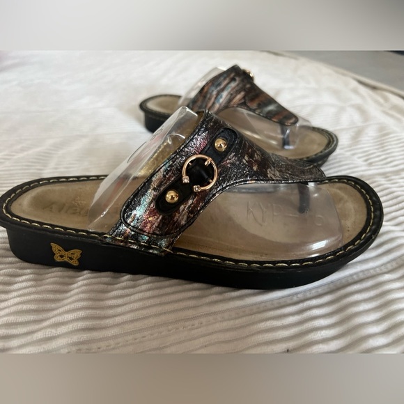 Alegria Vanessa Flip Flops Thong Sandals Womens US 8 EU 38 Metallic Van252 - Picture 2 of 8
